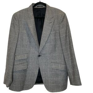 Massimo Dutti Mens 100% Wool Blazer One Button Size 54